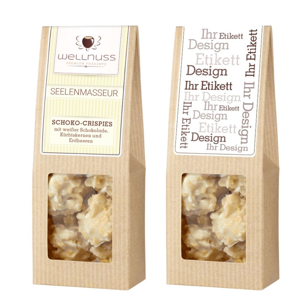 Product Image for Schoko-Crispies mit weißer Schokolade, Kürbiskernen und Erdbeere in der Faltschachtel