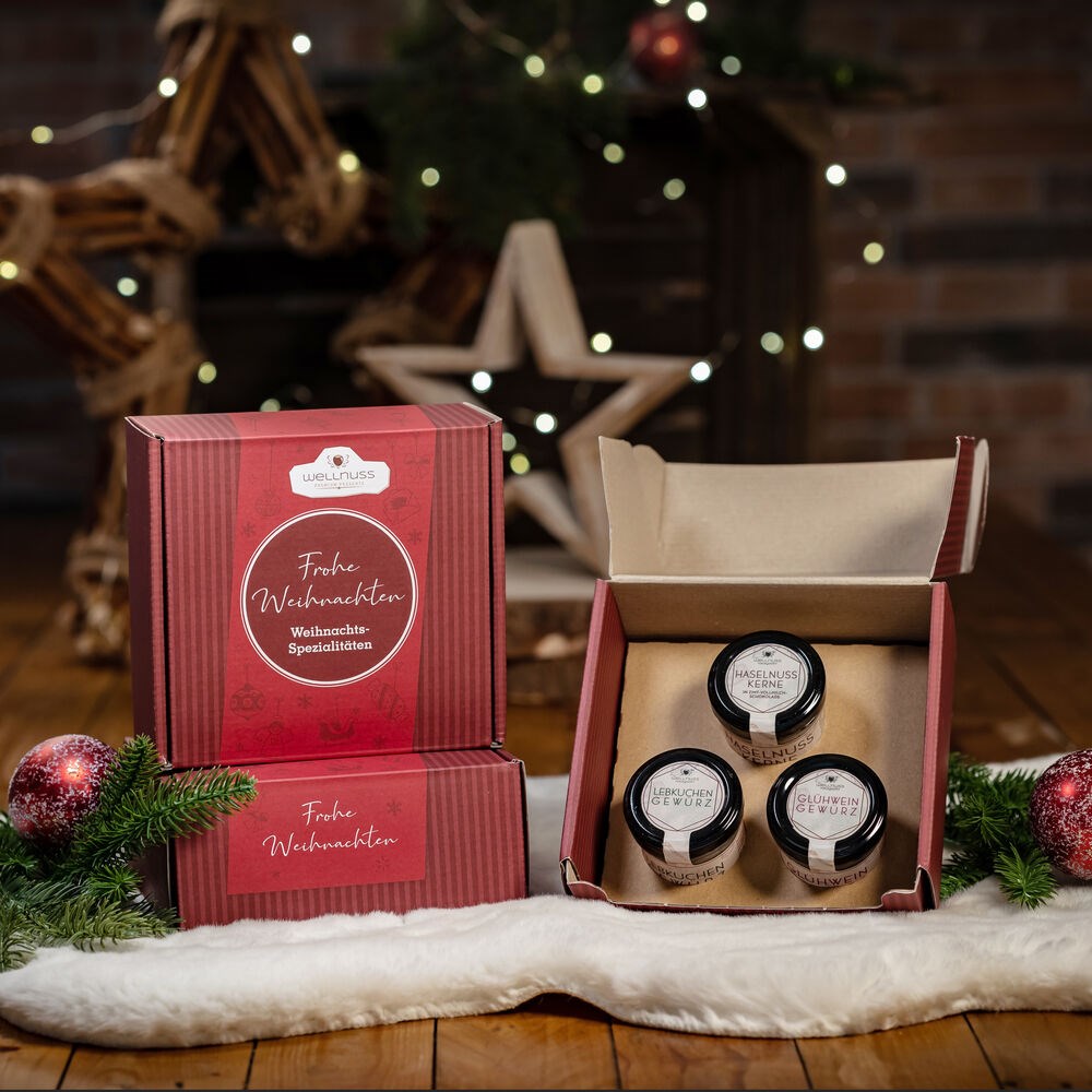 Product Image for Geschenkkarton mit 3 Weihnachts-Spezialitäten im Glas